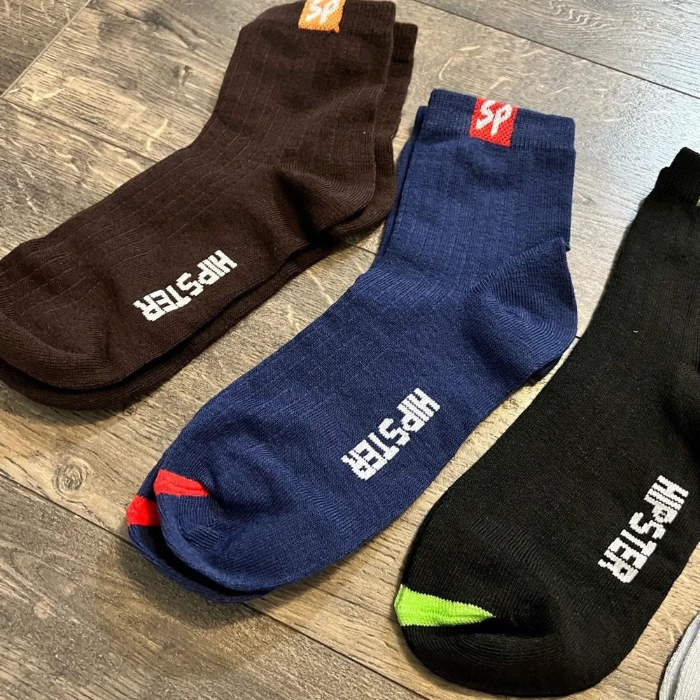 Set of 5 Pairs‎ of Unisex Hipster Cotton Socks NEW